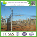 Security Chain Link Fence with Razor Wire or Barbed Wire